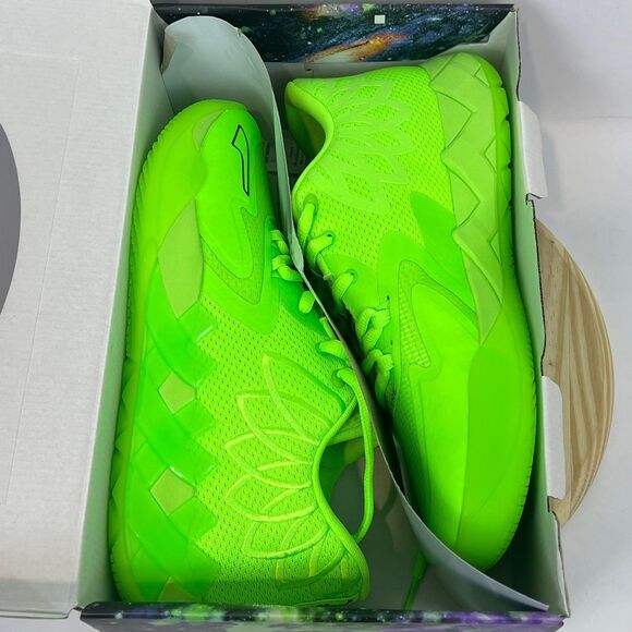 NEW Puma LaMelo Ball MB.01 Lo Green Gecko Men 376941-07 Size 10.5 - Picture 8 of 10